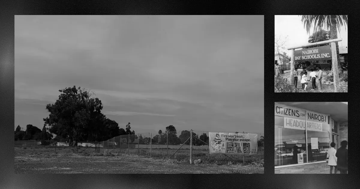 Design layout combining archival and contemporary images of Nairobi Day Schools